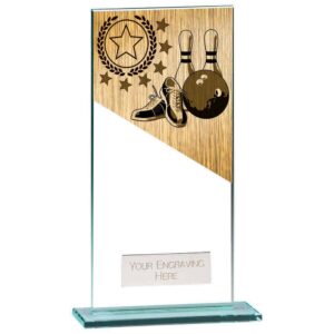 Mustang Ten Pin Bowling Jade Glass Award - Engrave Express