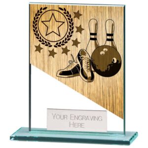 Mustang Ten Pin Bowling Jade Glass Award - Engrave Express