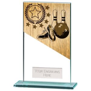 Mustang Ten Pin Bowling Jade Glass Award - Engrave Express