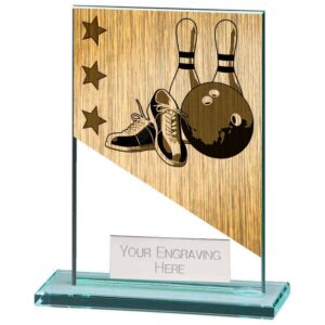 Mustang Ten Pin Bowling Jade Glass Award - Engrave Express