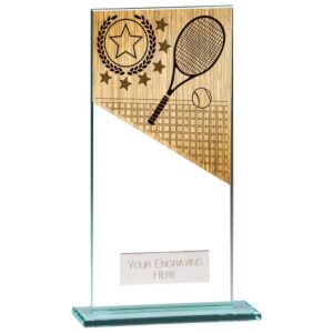 Mustang Tennis Jade Glass Award - Engrave Express