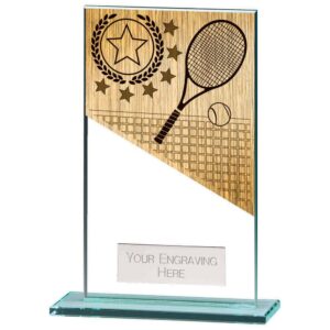 Mustang Tennis Jade Glass Award - Engrave Express