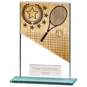 Mustang Tennis Jade Glass Award - Engrave Express