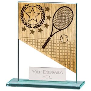 Mustang Tennis Jade Glass Award - Engrave Express