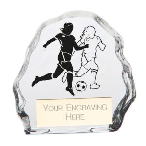 Mystique Football Female Glass Award - Cornish Custom Creations