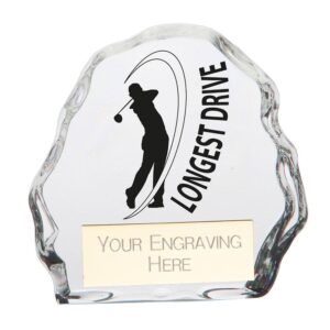 Mystique Longest Drive Glass Award - Cornish Custom Creations