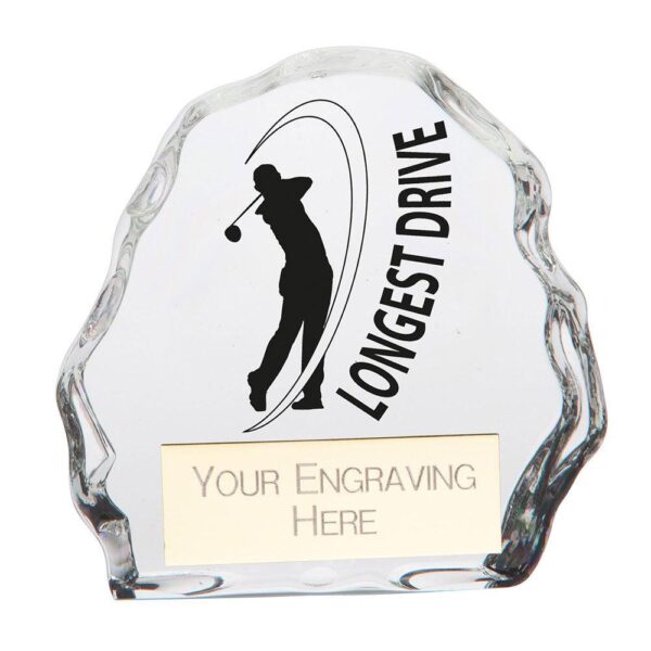 Mystique Longest Drive Glass Award - Cornish Custom Creations