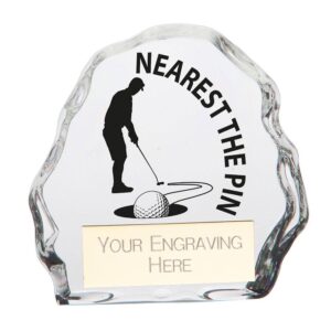 Mystique Nearest The Pin Glass Award - Cornish Custom Creations