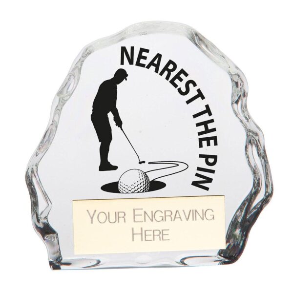 Mystique Nearest The Pin Glass Award - Cornish Custom Creations