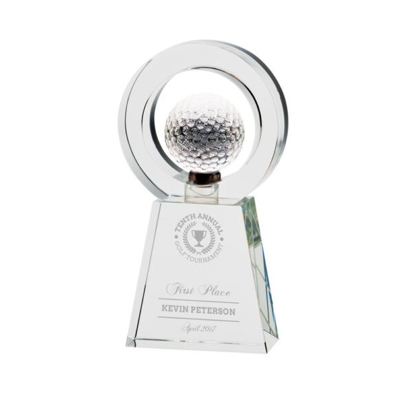Navigator Golf Crystal Award - Cornish Custom Creations