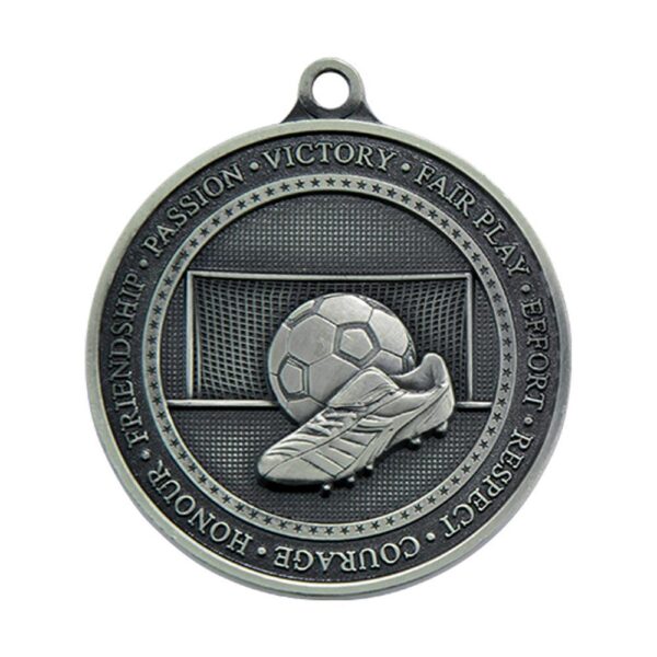 Olympia Football Medal Antique Silver - Cornish Custom Creations