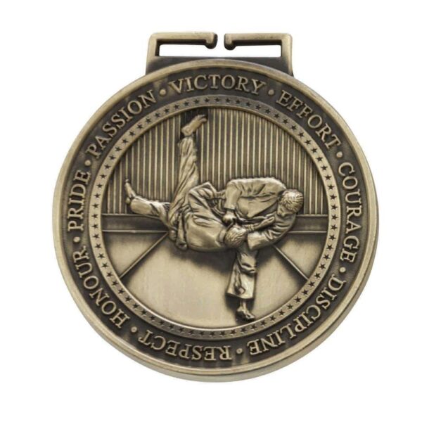 Olympia Judo Medal Antique Gold - Cornish Custom Creations