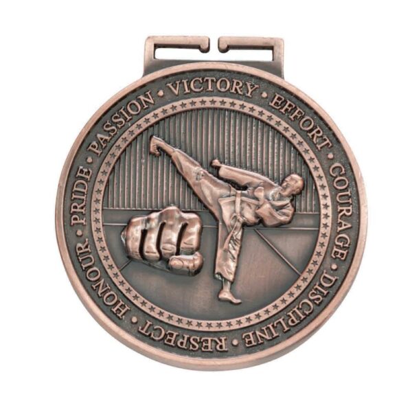 Olympia Karate Medal Antique Bronze - Cornish Custom Creations