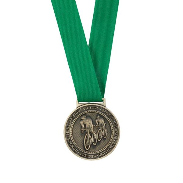 Olympia Medal Ribbon Stitched Green 400 x - Cornish Custom Creations