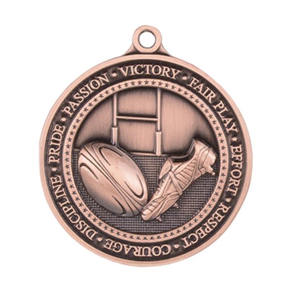 Olympia Rugby Medal Antique Bronze - Cornish Custom Creations