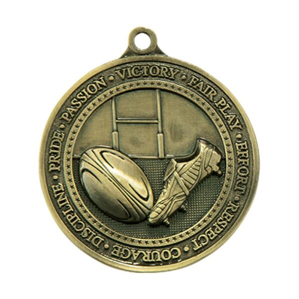 Olympia Rugby Medal Antique Gold - Cornish Custom Creations