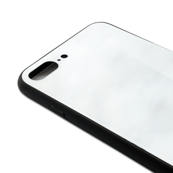 Pearl Marble With Initials - iPhone Glass Phone Case - Cornish Custom Creations