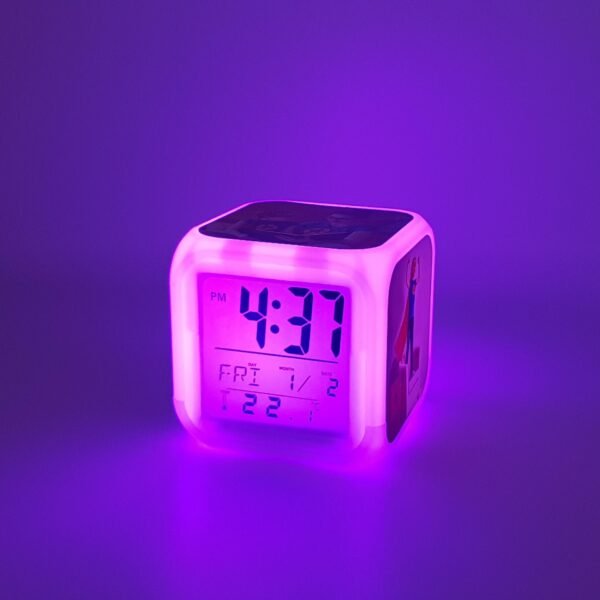 Personalised Alarm Clock With LED Lights - Cornish Custom Creations