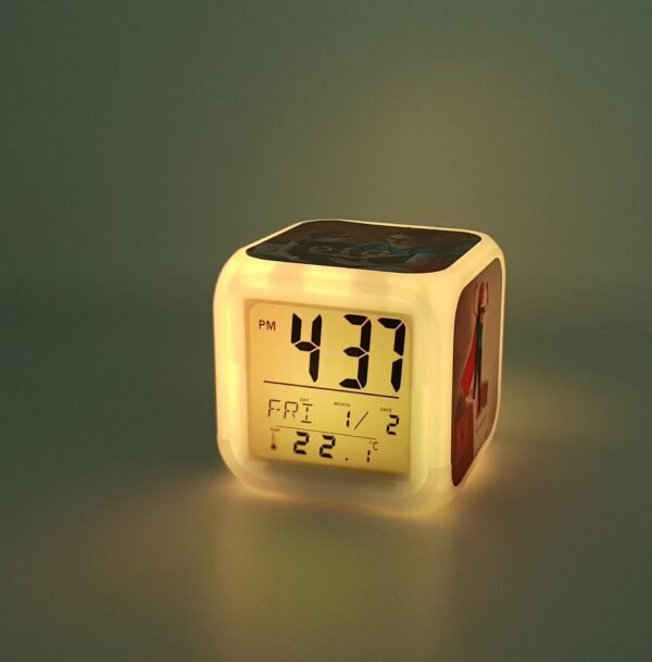 Personalised Alarm Clock With LED Lights - Cornish Custom Creations