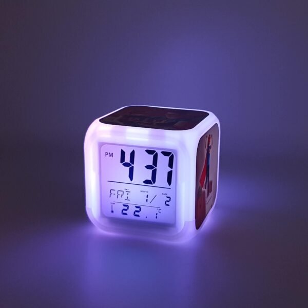 Personalised Alarm Clock With LED Lights - Cornish Custom Creations