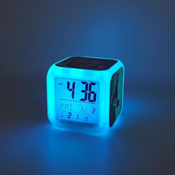 Personalised Alarm Clock With LED Lights - Cornish Custom Creations