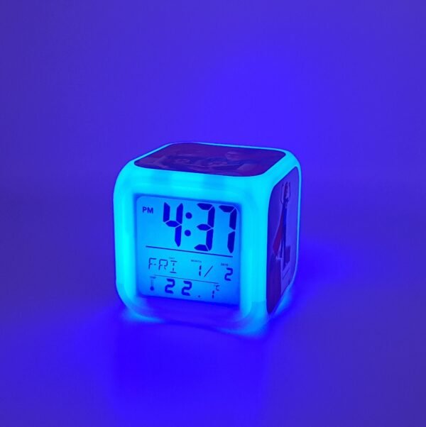 Personalised Alarm Clock With LED Lights - Cornish Custom Creations