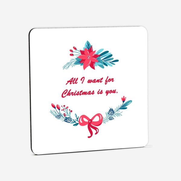 Personalised Christmas Wreath Mug and Coaster Set - Cornish Custom Creations