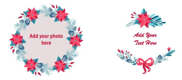 Personalised Christmas Wreath Mug and Coaster Set - Cornish Custom Creations