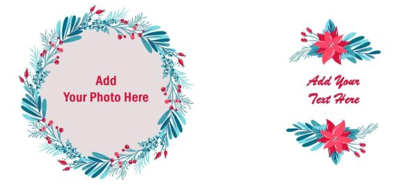 Personalised Christmas Wreath Mug and Coaster Set - Cornish Custom Creations