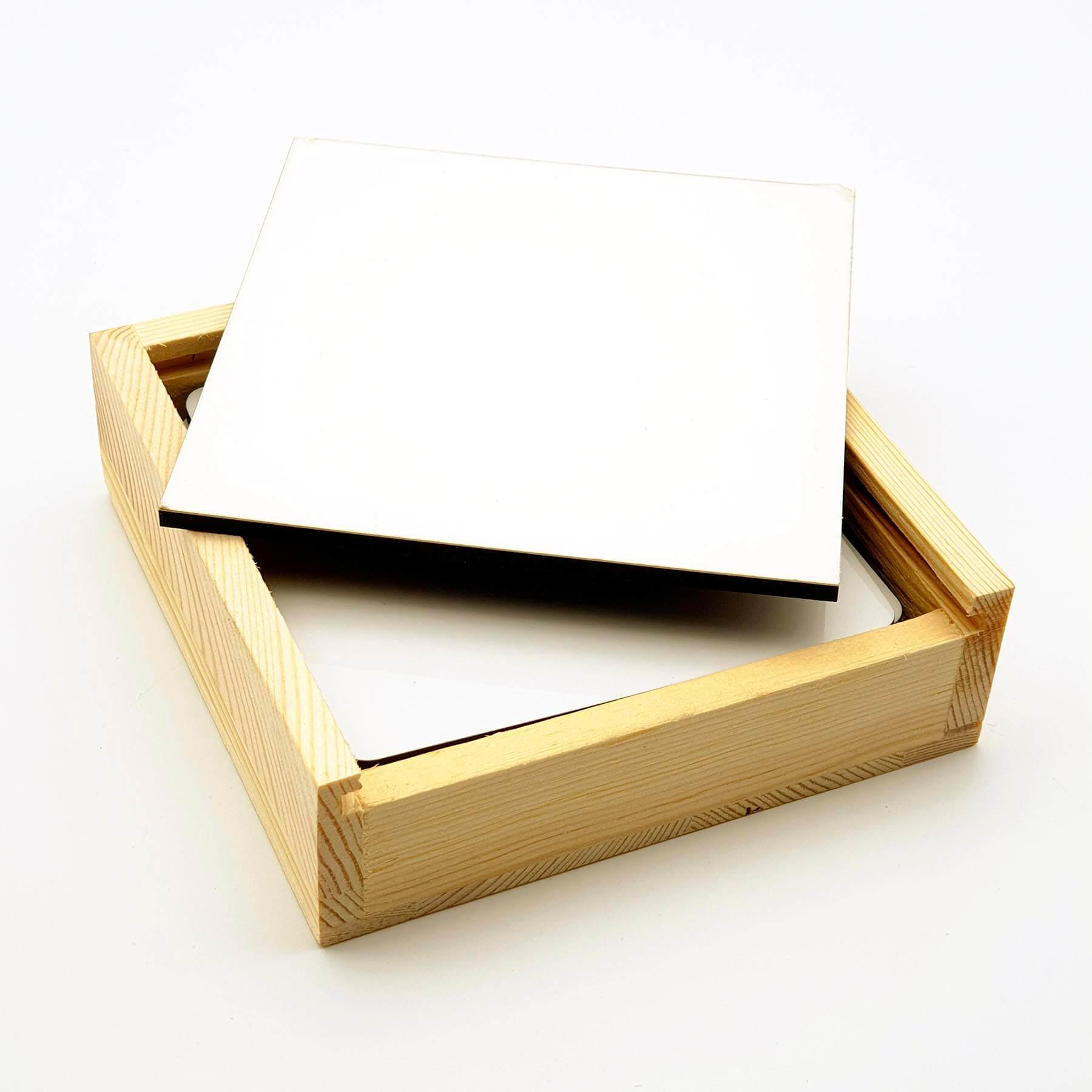 Personalised Coasters Set With Holder - Christmas Baubles - Cornish Custom Creations