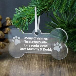 Personalised Dog Bone Decoration - Engrave Express