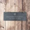 Personalised Flower Motif Hanging Slate Plaque - Engrave Express