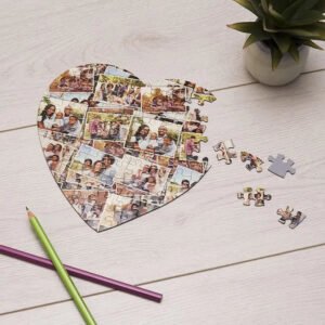 Personalised Jigsaw - Heart Shape 75pcs - Cornish Custom Creations