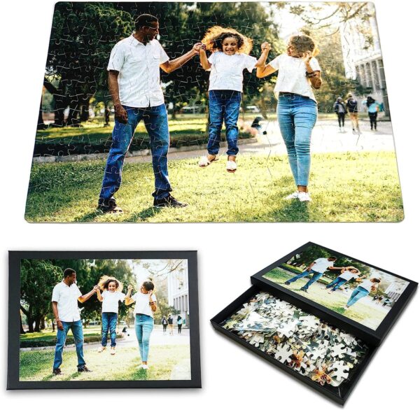 Personalised Jigsaw Puzzle. Any Photo Picture. Custom Image. Gift Box. 80, 120, 300 piece (White Standard Box, A5 Portrait (80 pieces))