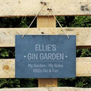 Personalised Large Hanging Slate Sign - Engrave Express