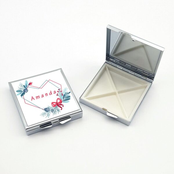 Personalised Pill Box - Square - Cornish Custom Creations