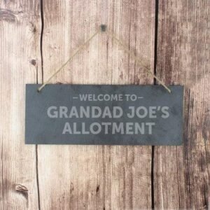 Personalised Welcome To... Hanging Slate Plaque - Engrave Express