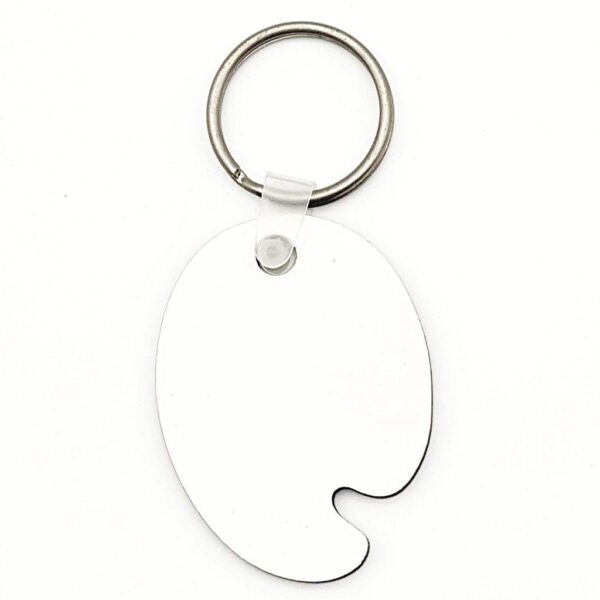 Personalised Wooden Keyring - Art Palette Shape - Cornish Custom Creations