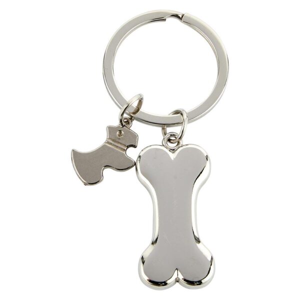 Pets Dog & Bone Keyring - Cornish Custom Creations