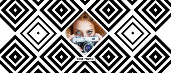 Photo and Name Mug - Diamond Geometric Design | Personalised White Mug - Cornish Custom Creations