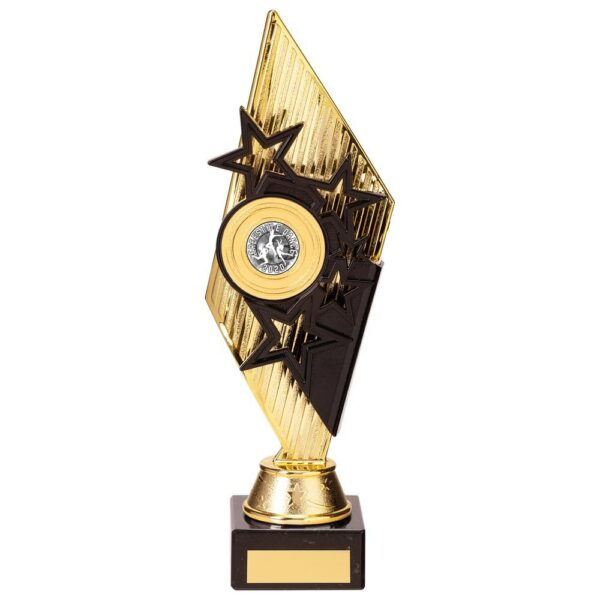 Pizzazz Plastic Trophy Gold & Black - Cornish Custom Creations