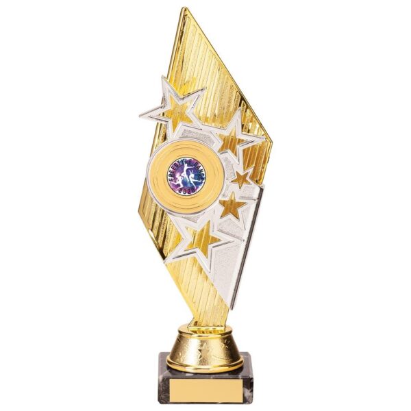 Pizzazz Plastic Trophy Gold & Silver - Cornish Custom Creations