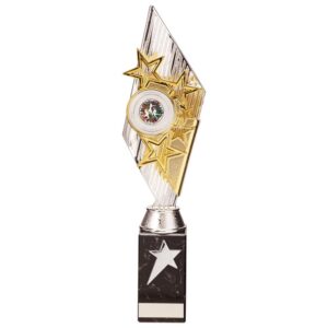 Pizzazz Plastic Trophy Silver & Gold - Cornish Custom Creations