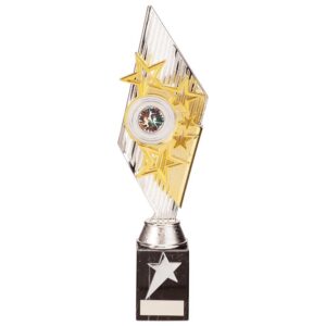 Pizzazz Plastic Trophy Silver & Gold - Cornish Custom Creations