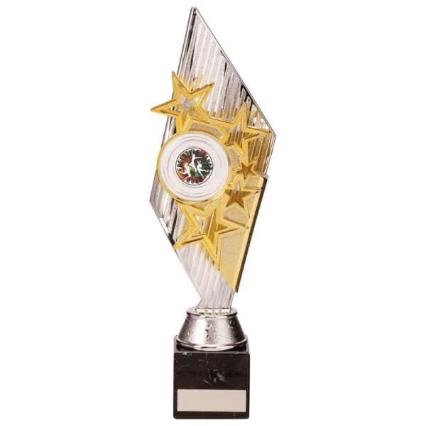 Pizzazz Plastic Trophy Silver & Gold - Cornish Custom Creations