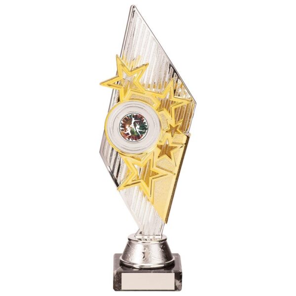 Pizzazz Plastic Trophy Silver & Gold - Cornish Custom Creations