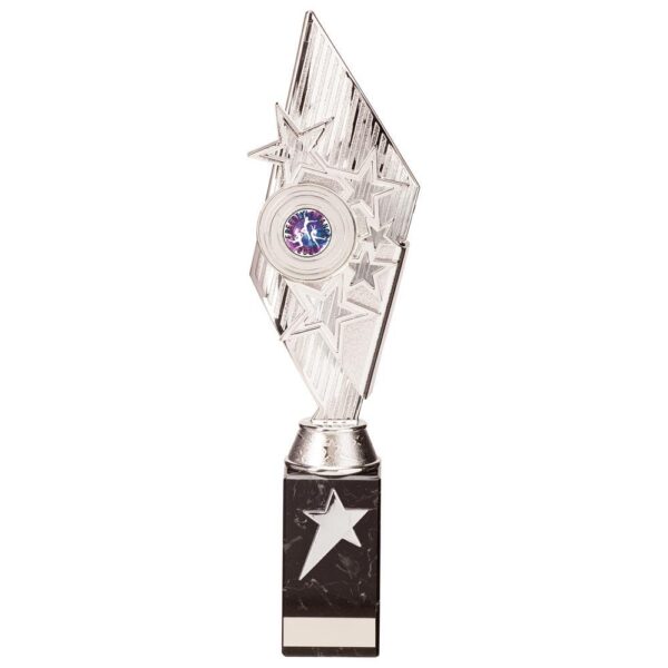 Pizzazz Plastic Trophy Silver - Cornish Custom Creations