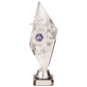 Pizzazz Plastic Trophy Silver - Cornish Custom Creations