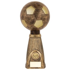 Planet Football Deluxe Rapid 2 Trophy Antique Bronze & Gold - Cornish Custom Creations