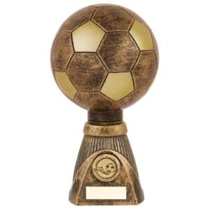 Planet Football Deluxe Rapid 2 Trophy Antique Bronze & Gold - Cornish Custom Creations